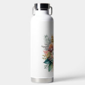 Aquarellfarbene Blume mit Namen Trinkflasche (Vorderseite)
