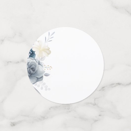 Aquarellfarbene Blume mit Tischdekor Konfetti (Klein Vorderseite)