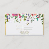 Aquarellfarbene Blume Moderne Kunst und Kultur Empfehlungskarte (Rückseite)