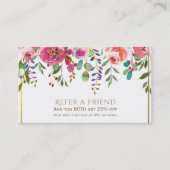 Aquarellfarbene Blume Moderne Kunst und Kultur Empfehlungskarte (Vorderseite)