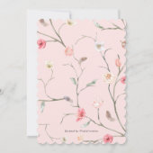 Aquarellfarbene Blume Moderner Frühlinggarten Tren Einladung (Rückseite)