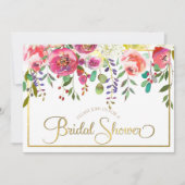 Aquarellfarbene Blume Modernes Brautparty Einladung (Vorderseite)