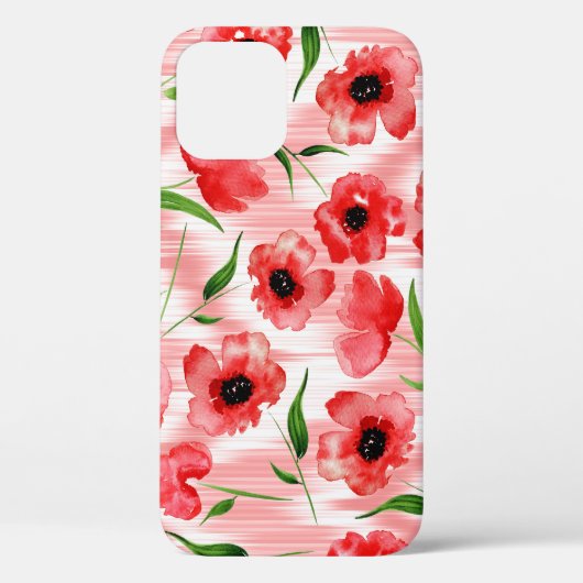 Aquarellfarbene Blume: Mohnquitte. Case-Mate iPhone Hülle (Rückseite)