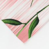 Aquarellfarbene Blume: Mohnquitte. Fleecedecke (Ecke)