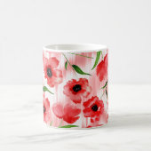 Aquarellfarbene Blume: Mohnquitte. Kaffeetasse (Mittel)