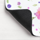 Aquarellfarbene Blume Mouse Pad - Elegantes Blumen Mousepad (Ecke)
