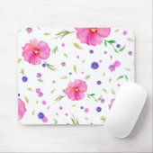 Aquarellfarbene Blume Mouse Pad - Elegantes Blumen Mousepad (Mit Mouse)