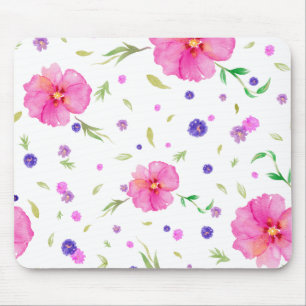Aquarellfarbene Blume Mouse Pad - Elegantes Blumen Mousepad