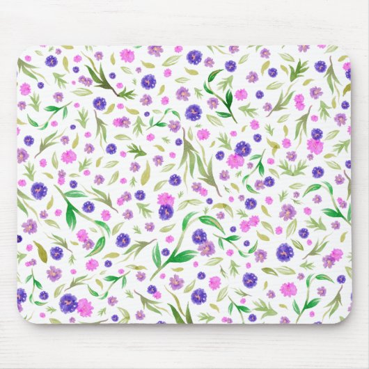 Aquarellfarbene Blume Mouse Pad - Helles Geschenk Mousepad (Vorne)