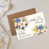 Aquarellfarbene Blume Muttertagsbrunch Einladung