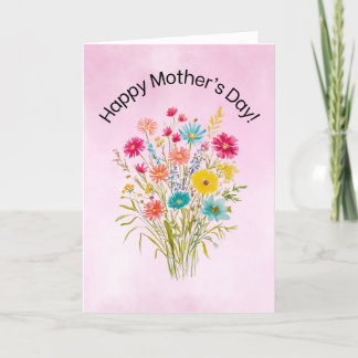 Aquarellfarbene Blume Muttertagskarte Geburtstag Feiertagskarte