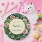 Aquarellfarbene Blume Niedliches Brautparty Pappteller (Party)