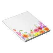 Aquarellfarbene Blume Notizblock (angewinkelt)