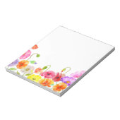 Aquarellfarbene Blume Notizblock (Rotiert)