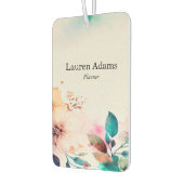 Aquarellfarbene Blume Pastellfarben individuelle N Autolufterfrischer (Links)