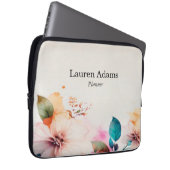 Aquarellfarbene Blume Pastellfarben individuelle N Laptopschutzhülle (Vorne Rechts)