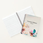 Aquarellfarbene Blume Pastellfarben individuelle N Notizblock (Innenseite)