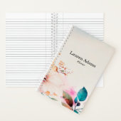 Aquarellfarbene Blume Pastellfarben individuelle N Notizblock (Innen)