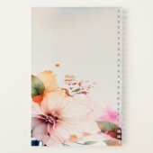 Aquarellfarbene Blume Pastellfarben individuelle N Notizblock (Rückseite)