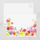 Aquarellfarbene Blume Postkarte (Vorne/Hinten)