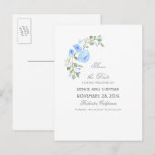Aquarellfarbene Blume Romantische Save the Date Ankündigungspostkarte (Vorne/Hinten)