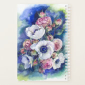 Aquarellfarbene Blume Rosa Mohnblüte Blume Planer (Rückseite)