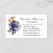 Aquarellfarbene Blume Rose Weibliche Weibchen Visitenkarte (Rückseite)