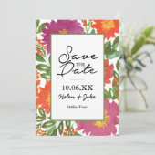 Aquarellfarbene Blume Save the Date Einladung (Stehend Vorderseite)