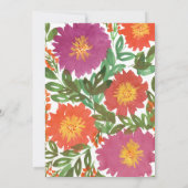 Aquarellfarbene Blume Save the Date Einladung (Rückseite)