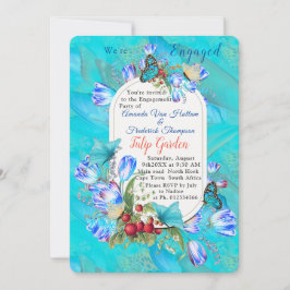 Aquarellfarbene Blume & Schmetterlinge besuchen. Einladung