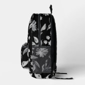 Aquarellfarbene Blume Schwarz-Weiß-Muster Bedruckter Rucksack (Rechts)