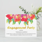 Aquarellfarbene Blume Sommerfest Einladung (Stehend Vorderseite)