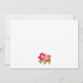 Aquarellfarbene Blume Sommerfest Einladung (Rückseite)