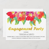 Aquarellfarbene Blume Sommerfest Einladung (Vorne/Hinten)