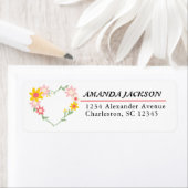 Aquarellfarbene Blume umkreisen Herzform (Insitu)