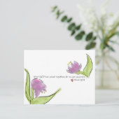Aquarellfarbene Blume und Bibel Verse für Liebe Postkarte (Stehend Vorderseite)