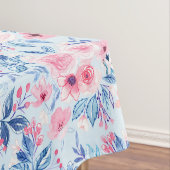 Aquarellfarbene Blume und Blätter 2 Tischdecke (Beispiel)