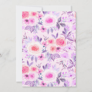 Aquarellfarbene Blume und Blätter 3