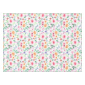 Aquarellfarbene Blume und Blätter Tischdecke (Vorderseite (Horizontal))