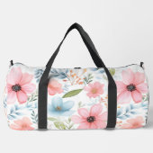 Aquarellfarbene Blume und Folien Duffle Bag (Vorderseite)