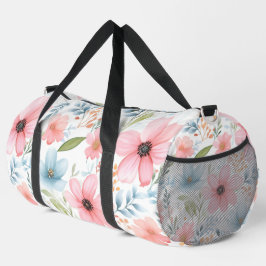 Aquarellfarbene Blume und Folien Duffle Bag
