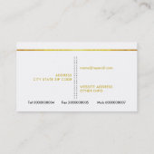 Aquarellfarbene Blume und Goldpolygon Visitenkarte (Rückseite)