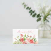 Aquarellfarbene Blume und Obstgrenzen Visitenkarte (Stehend Vorderseite)