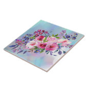 Aquarellfarbene Blume Untersetzer Keramik Fliesen (Seite)