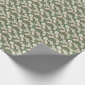 Aquarellfarbene Blume: Vintages Muster. Geschenkpapier (Ecke)