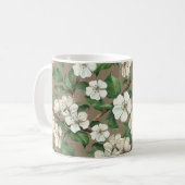 Aquarellfarbene Blume: Vintages Muster. Kaffeetasse (Vorderseite Links)