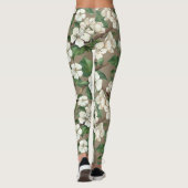 Aquarellfarbene Blume: Vintages Muster. Leggings (Rückseite)