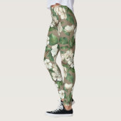 Aquarellfarbene Blume: Vintages Muster. Leggings (Links)