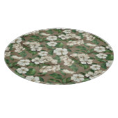 Aquarellfarbene Blume: Vintages Muster. Schneidebrett (Ecke)