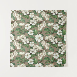 Aquarellfarbene Blume: Vintages Muster. Wandteppich